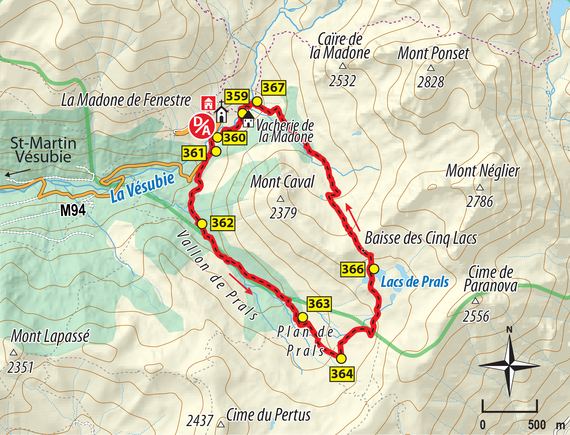 CARTE LACS PRALS